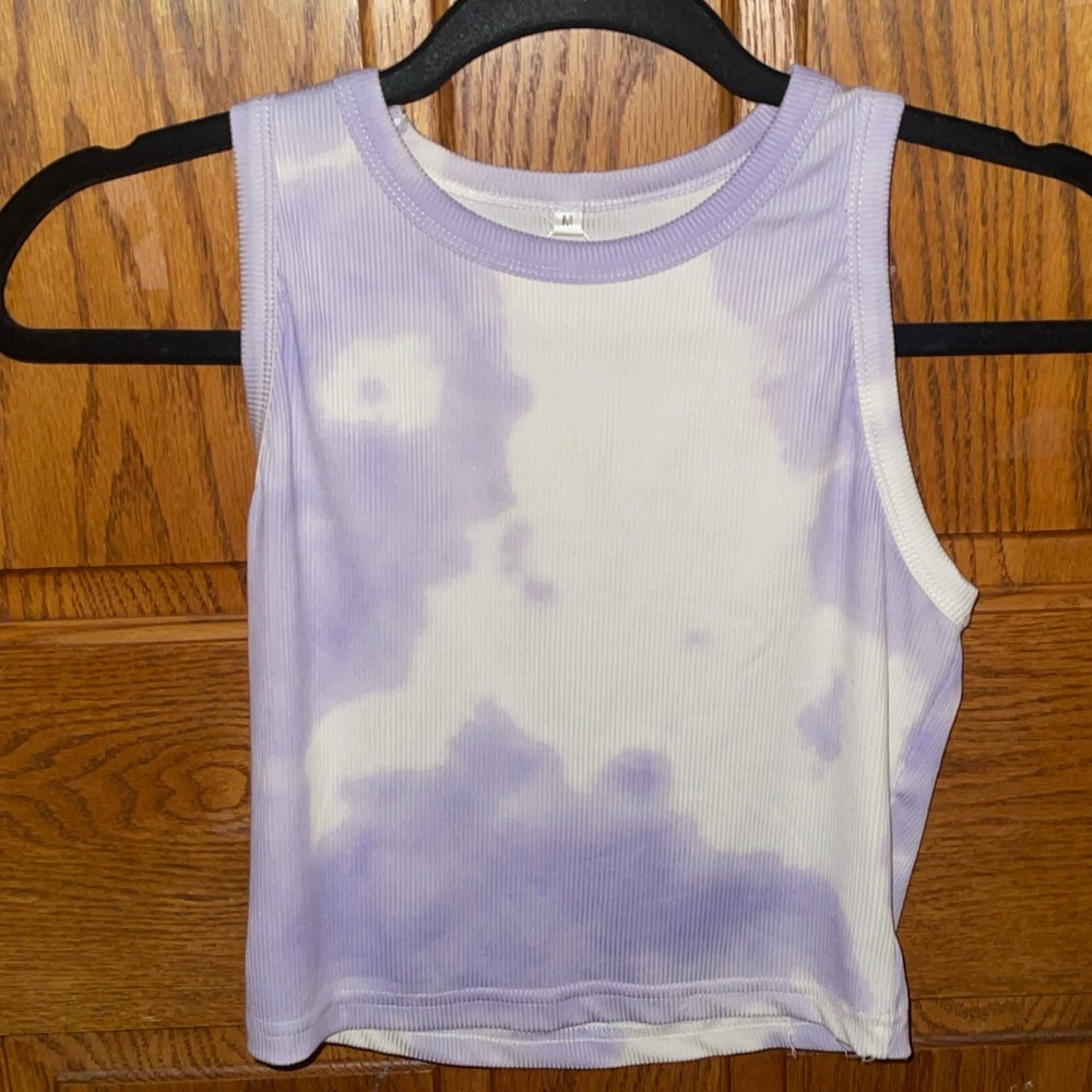 Tie dyed cropped tank top
